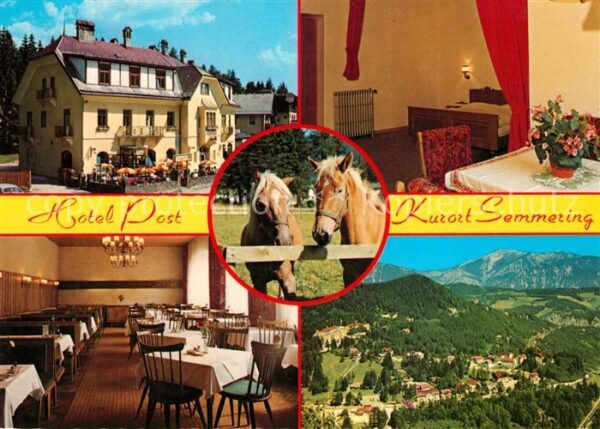 Semmering Niederoesterreich Hotel Restaurant Post Passhöhe Pferde L