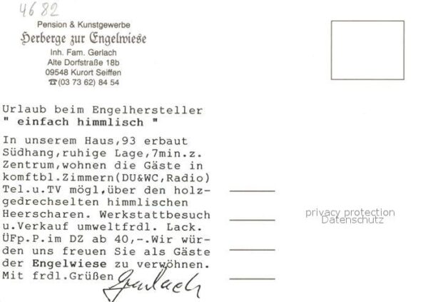 Seiffen Erzgebirge Pension Kunstgewerbe Herberge zur Engel – Bild 2