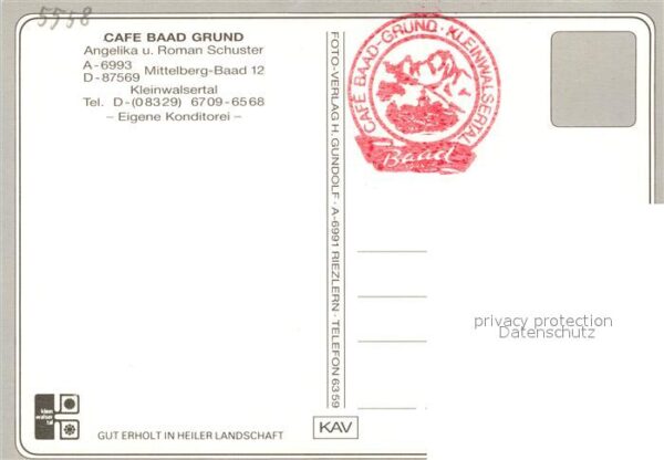 Baad Mittelberg Kleinwalsertal Cafe Baad Grund Konditorei – Bild 2