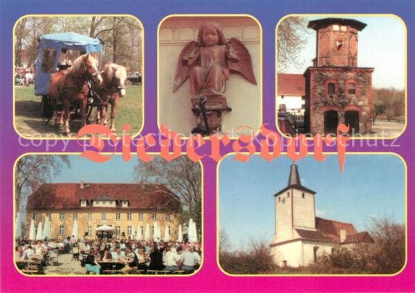 Diedersdorf Zossen Pferdewagen Turm Kirche Schloss Gartenr
