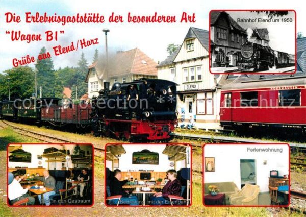 Elend Harz Gaststätte Wagon B 1 Dampflokomotive Fe