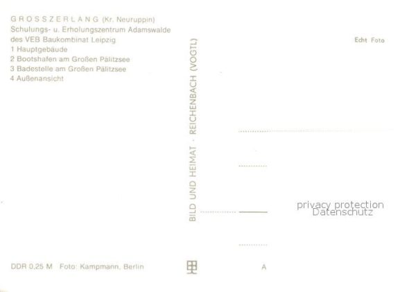 Grosszerlang Schulungs und Erholungszentrum VEB Bauk – Bild 2