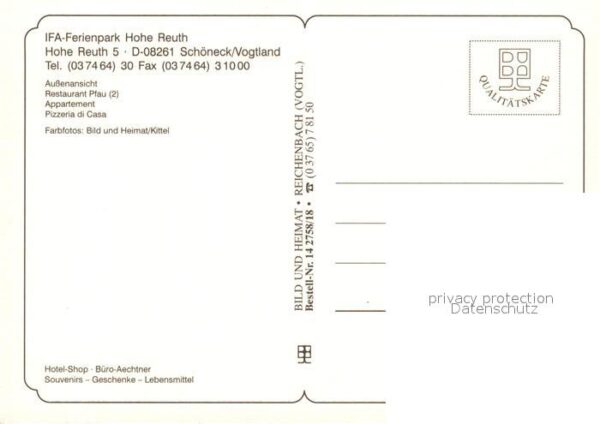 Schoeneck Vogtland Ferienpark Hohe Reuth Restaurant Appart – Bild 2
