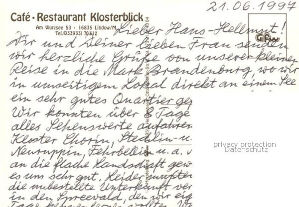 Lindow Mark Cafe Restaurant Klosterblick Seeterrass – Bild 2