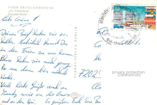 Oberwiesenthal Erzgebirge FDGB Erholungsheim Am Fichtelberg Knapp – Bild 2