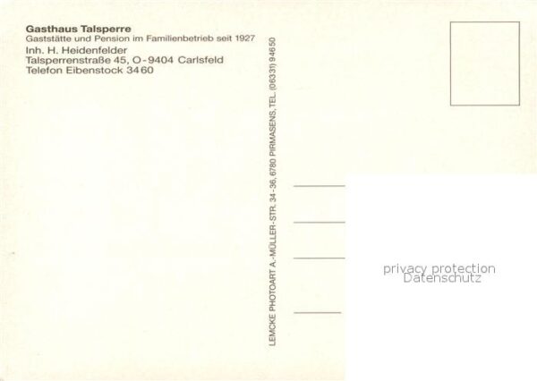Carlsfeld Erzgebirge Gasthaus Pension Talsperre Restaurant – Bild 2