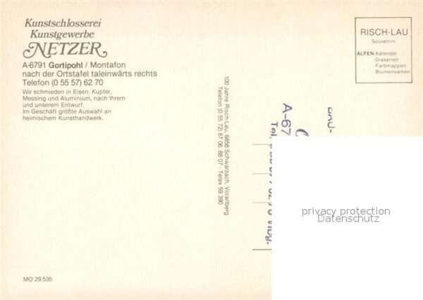 Gortipohl St Gallenkirch Vorarlberg Kunstschlosserei Kunstgewerbe Netzer Ha – Bild 2