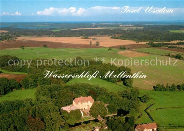 Insel Usedom Wasserschloss Mellenthin Fliegeraufnahm