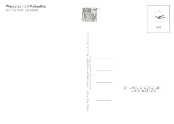 Insel Usedom Wasserschloss Mellenthin Fliegeraufnahm – Bild 2