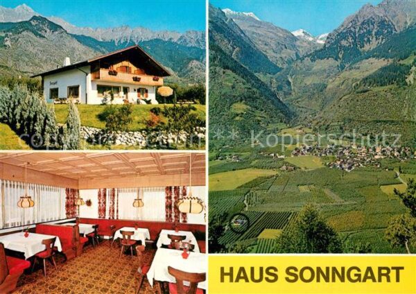 Partschins Parcines Haus Sonngrat Landschaftspanorama Alpen