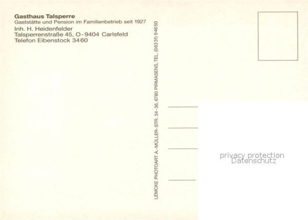 Carlsfeld Erzgebirge Gasthaus Pension Talsperre – Bild 2
