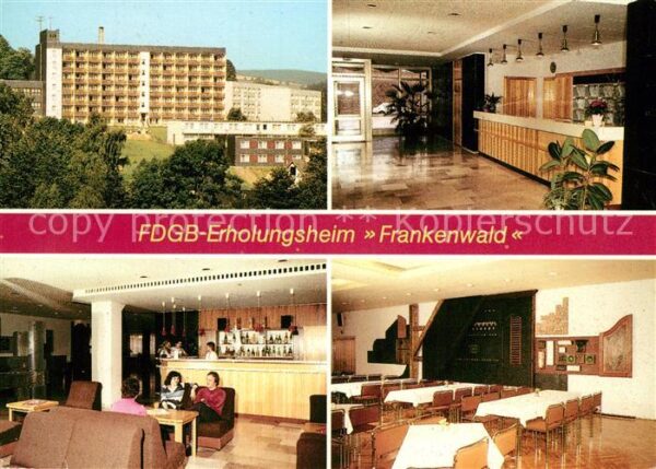 Wurzbach FDGB Erholungsheim Frankenwald Empfang