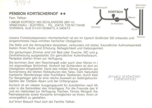 Kortsch Pension Kortscherhof Alpenpanorama – Bild 2