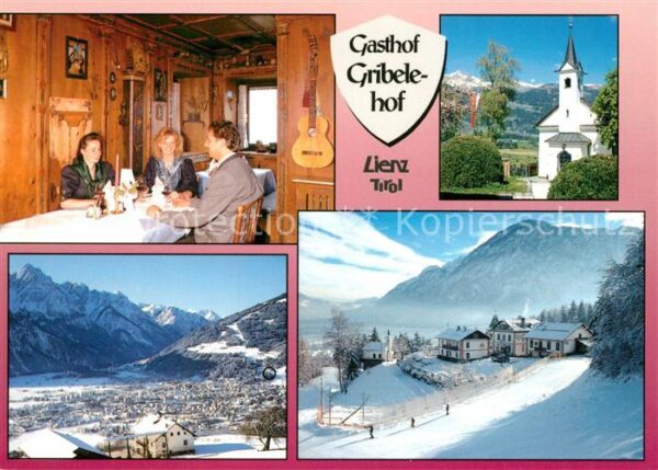 Lienz Tirol Gasthof Gribelehof Kapelle Winterpanora