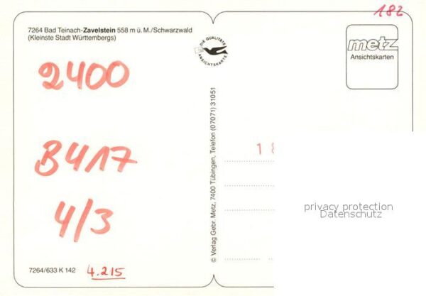 Bad Teinach-Zavelstein Burgruine Zavelstein Schwarzwald – Bild 2