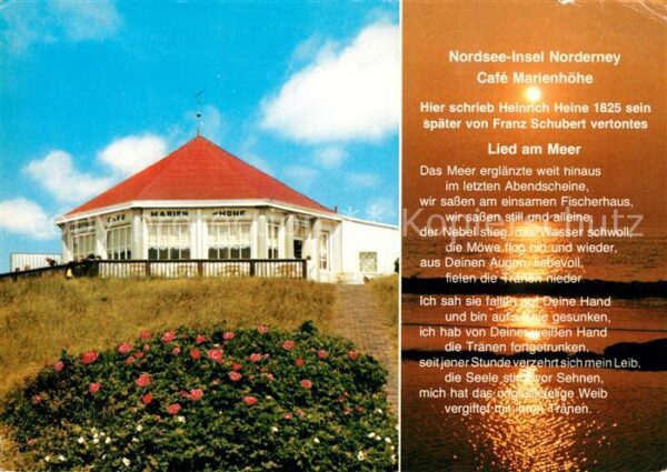 Norderney Nordseebad Cafe Marienhöhe Nordseeinsel Sonnenunte
