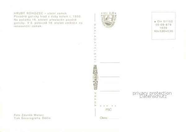 Hruby Rohozec Zamek Schloss – Bild 2