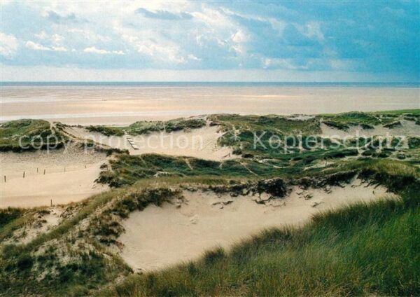 Insel Amrum Dünengürtel mit Blick auf den Kniepsand
