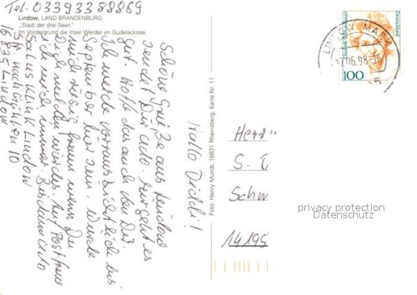 Lindow Mark Fliegeraufnahme mit Insel Werder im Gud – Bild 2