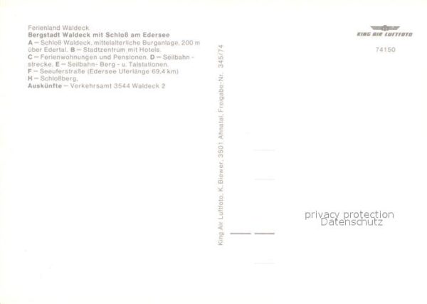 Waldeck Edersee Fliegeraufnahme mit Schloss Waldeck – Bild 2