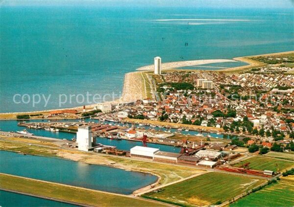 Buesum Nordseebad Hafenanlagen Fliegeraufnahme