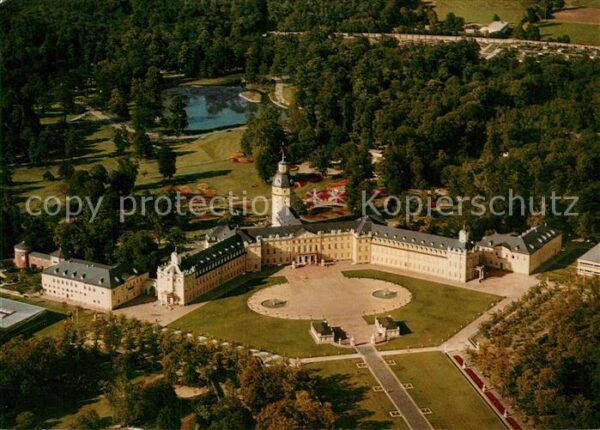 Karlsruhe Baden Schloss Fliegeraufnahme