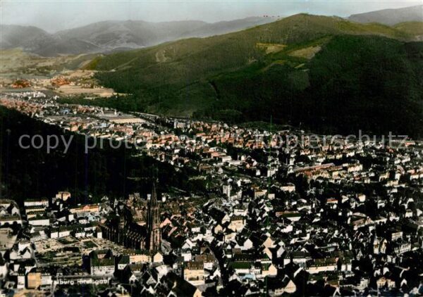 Freiburg Breisgau Fliegeraufnahme mit Münster