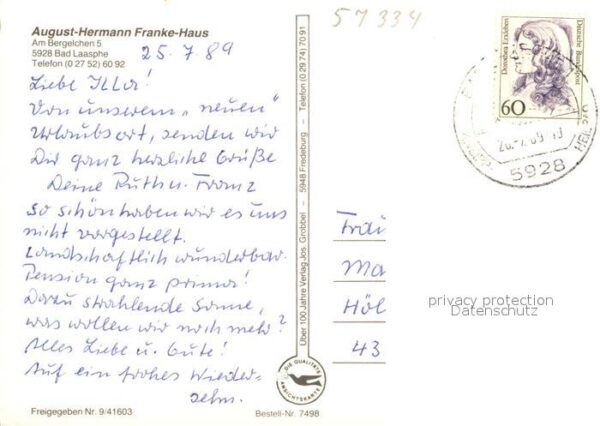 Bad Laasphe August Hermann Franke Haus Fliegeraufna – Bild 2