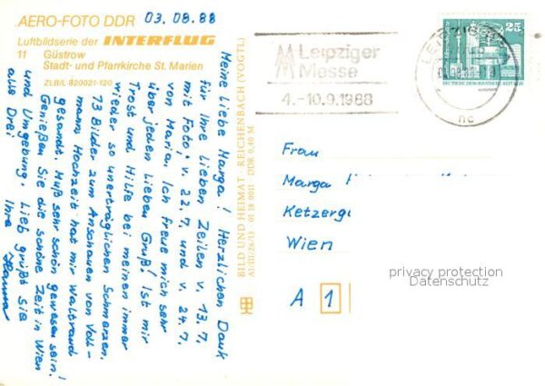 Guestrow Mecklenburg Vorpommern Stadt und Pfarrkirche St Marien Flieger – Bild 2