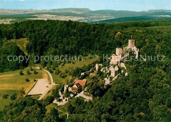 Loerrach Burgruine Rötteln Fliegeraufnahme