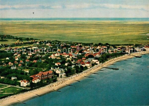 Wyk Foehr Strand und Stadt Fliegeraufnahme