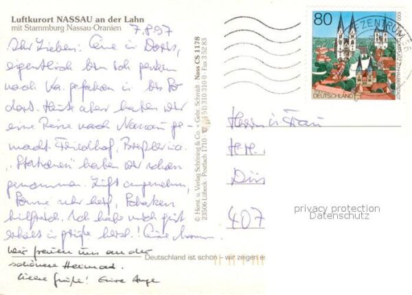 Nassau Bad Fliegeraufnahme mit Stammburg Nassau Or – Bild 2