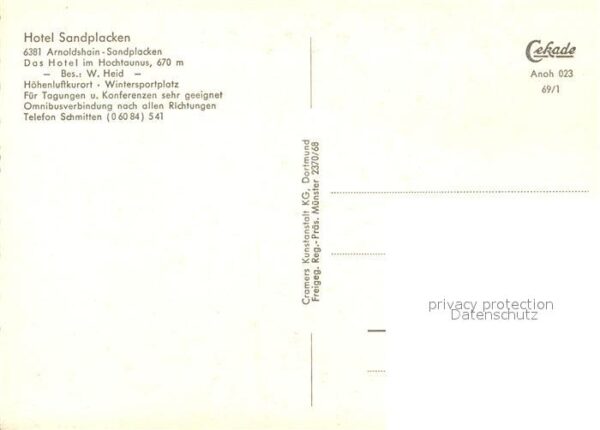 Sandplacken Taunus Hotel Sandplacken Fliegeraufnahme – Bild 2