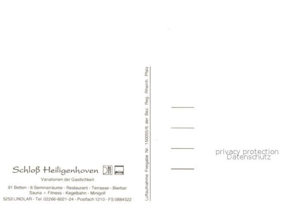 Lindlar Schloss Heiligenhoven Fliegeraufnahme – Bild 2