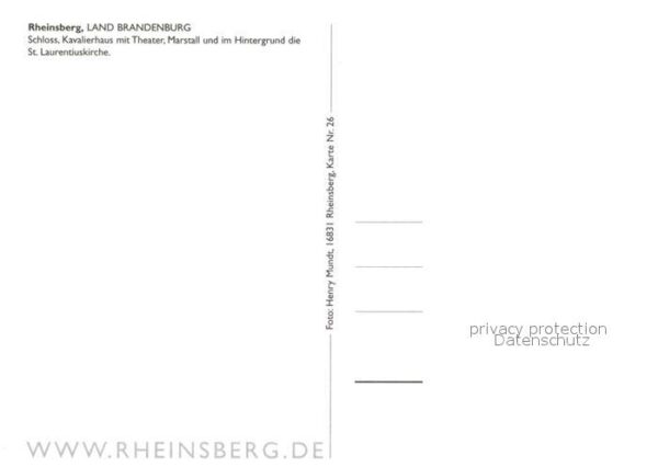 Rheinsberg Schloss Kavalierhaus mit Theater Marsta – Bild 2