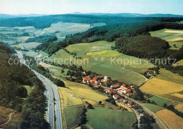 Reddingshausen Fliegeraufnahme mit Hotel Pension Haus