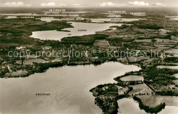 Ploen See Holsteinische Seenplatte Fliegeraufnahm