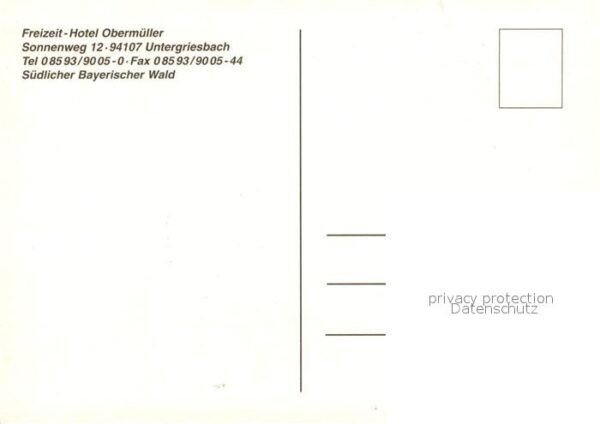 Untergriesbach Niederbayern Freizeit Hotel Obermüller Bayerischer W – Bild 2