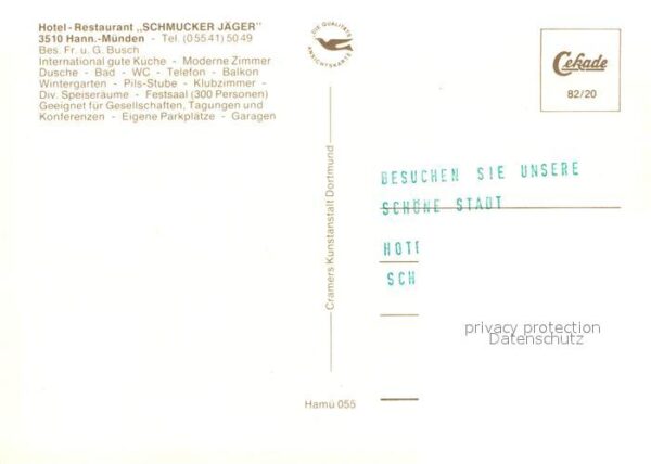 Hann. Muenden Hotel Restaurant Schmucker Jäger Wappen – Bild 2