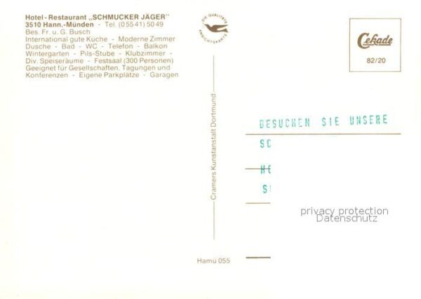 Hann. Muenden Hotel Restaurant Schmucker Jäger Wappen – Bild 2