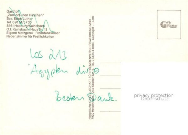 Kainsbach Gasthof Zum braunen Hirschen Ortspanora – Bild 2