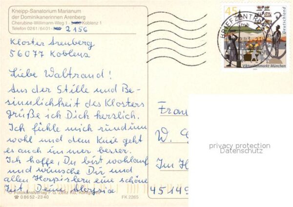 Koblenz Rhein Kneipp Sanatorium Marianum der Dominika – Bild 2