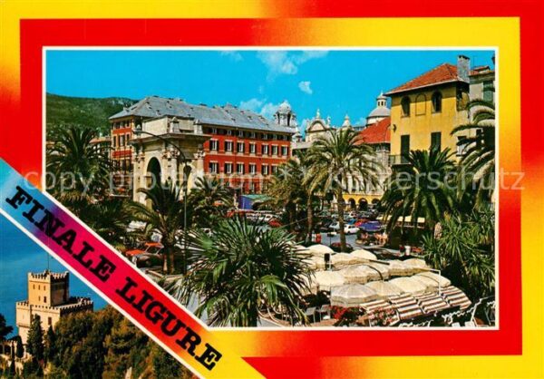 Finale Ligure Innenstadt Palmen Schloss