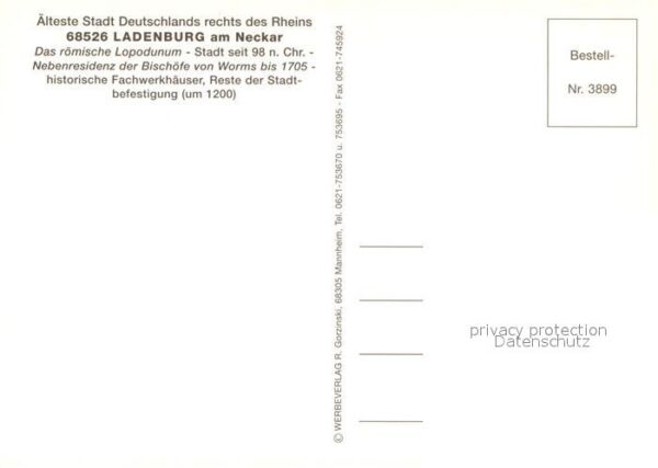 Ladenburg Historische Fachwerkhäuser Stadtbefesti – Bild 2