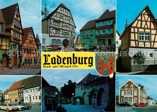 Ladenburg Altstadt Fachwerkhäuser Gasthaus Wappen