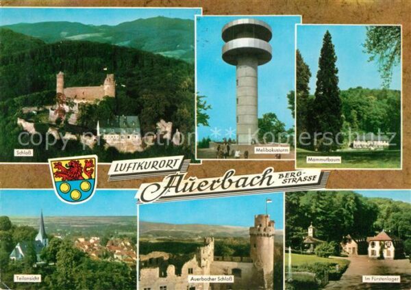 Auerbach Bergstrasse Schloss Melibokusturm Mammutbaum Fürste