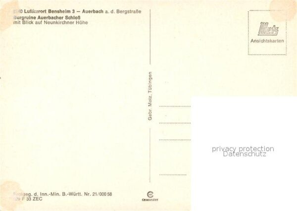 Auerbach Bergstrasse Burgruine Auerbacher Schloss Neunkirchn – Bild 2