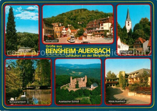 Auerbach Bergstrasse Fürstenlager Schwanenteich Bachgasse Be