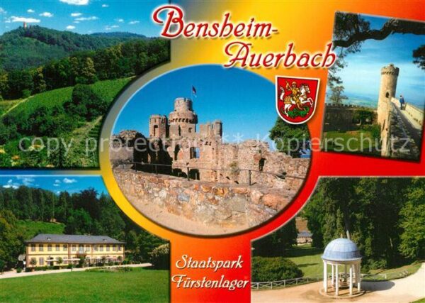 Auerbach Bergstrasse Landschaftspanorama Staatspark Fürstenl