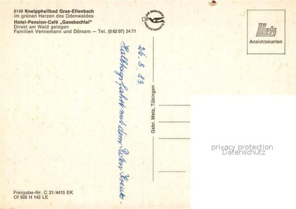 Grasellenbach Hotel Pesion Gassbachtal Kneippheilbad – Bild 2